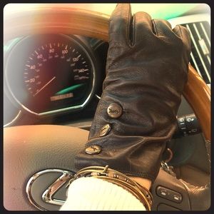Authentic Yves Saint Laurent leather gloves